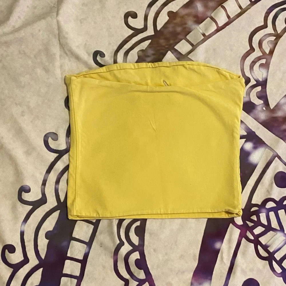 Brandy Melville Honey Tube Top, yellow/small - Picture 2 of 4